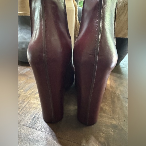 EUC Alexander  Kim Oxblood Womens Boots Size 38.5 EU - Picture 7 of 12